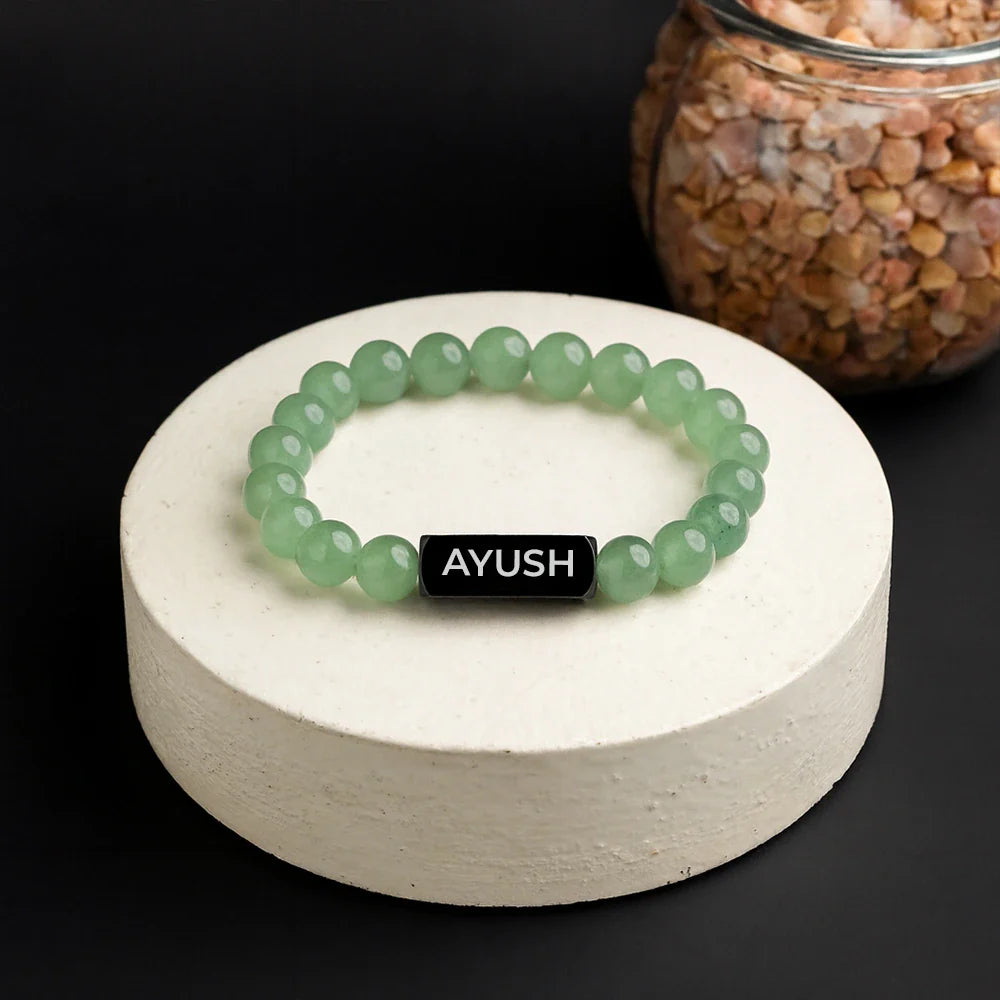 Personalized Green Aventurine Bracelet | Lab Certified & Certified | Unisex