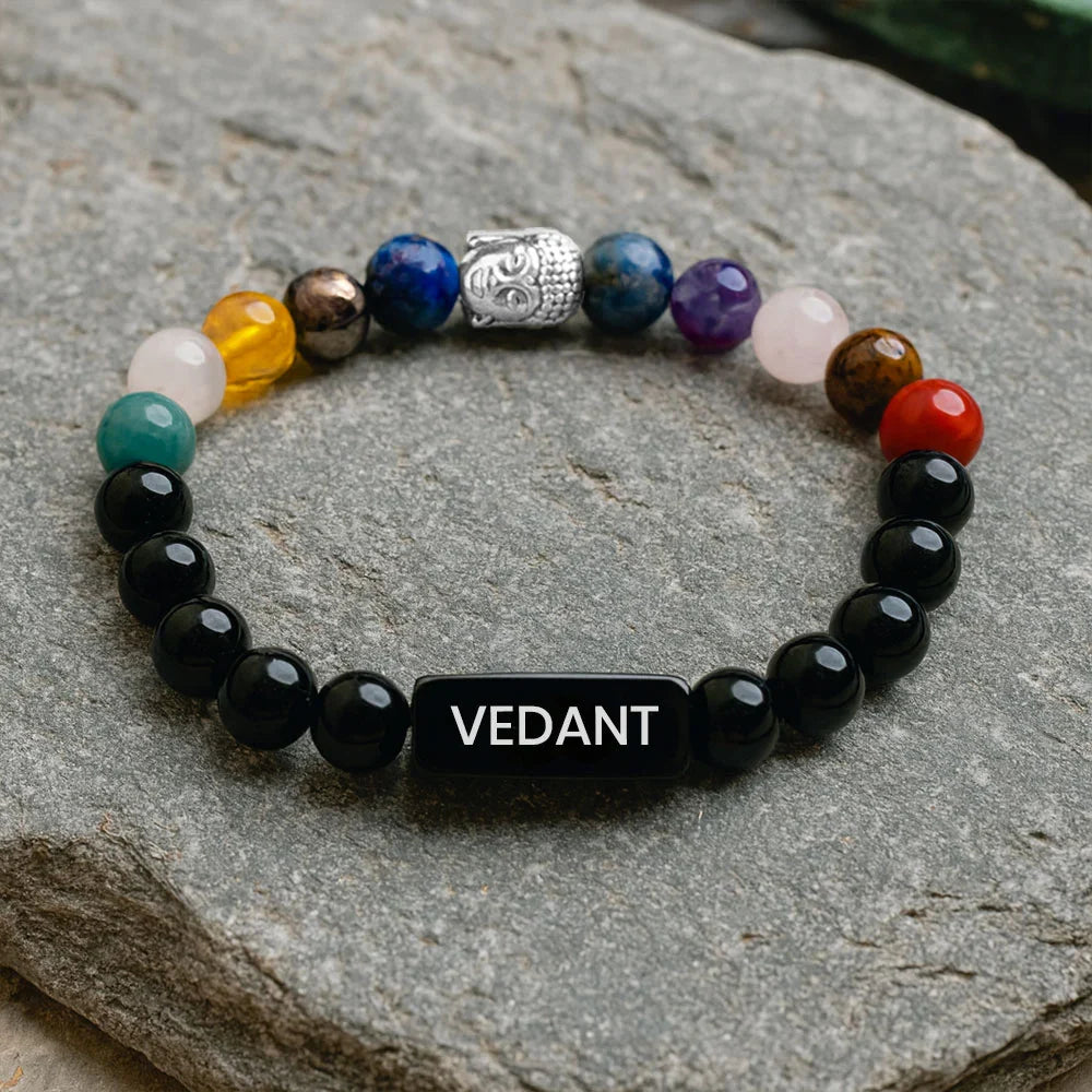 Personalized Guardian Black Onyx 11 Chakra Bracelet | Lab Certified & Certified | Unisex