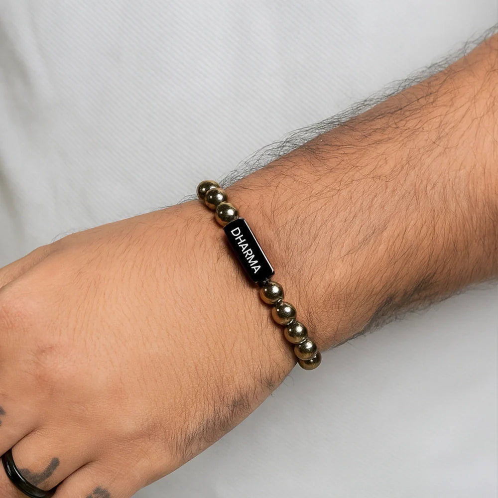 Personalized Aureus Goldstone Bracelet | Lab Certified & Certified | Unisex