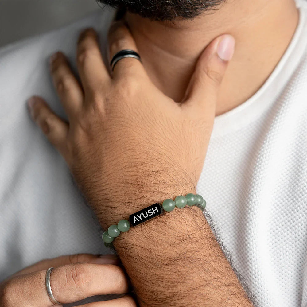 Personalized Green Aventurine Bracelet | Lab Certified & Certified | Unisex