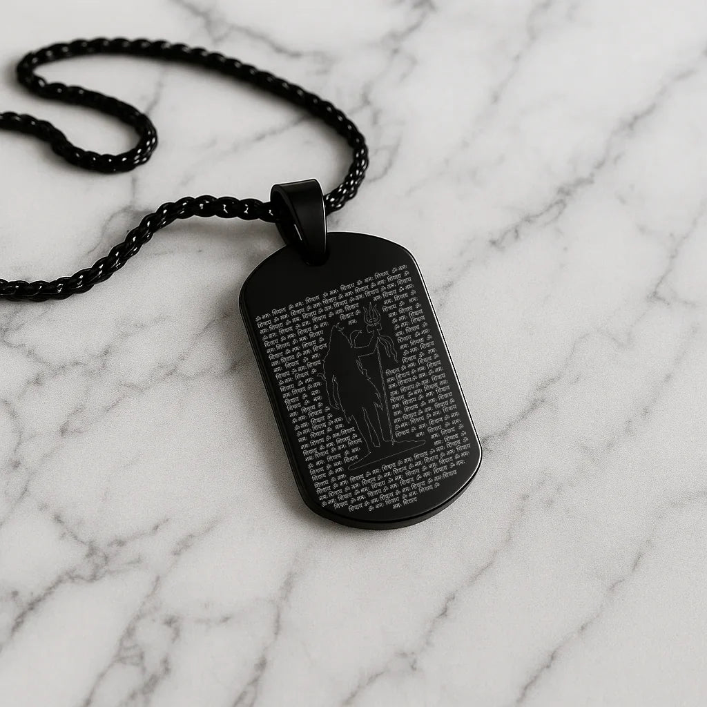 Personalized 108 Om Namah Shivay MicroCarved Locket