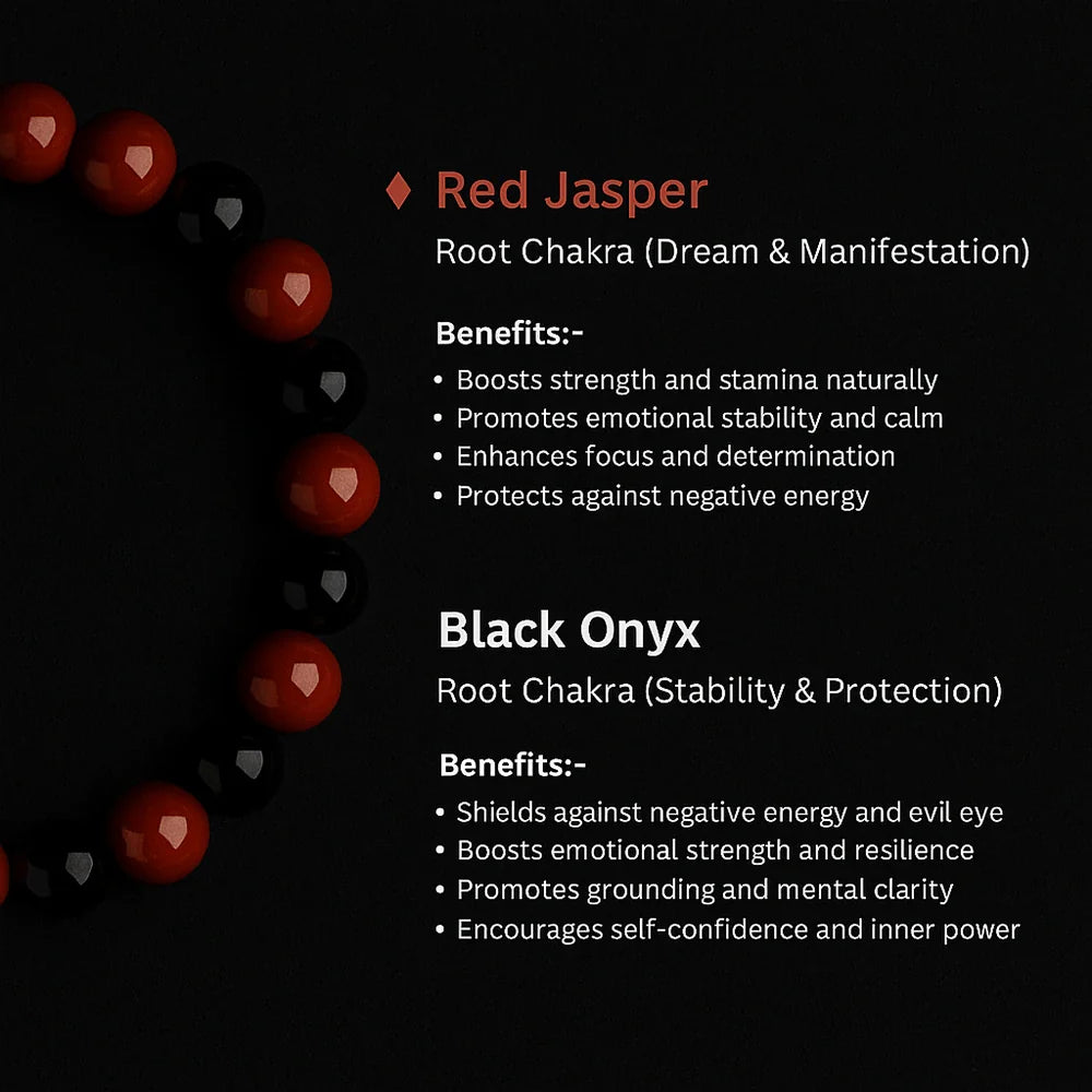 Personalized Jasper Onyx Bracelet | Lab Certified & Certified | Unisex
