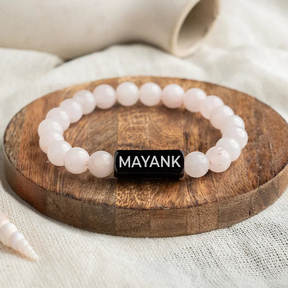 Personalized Rose Quartz Healing Bracelet | Lab Certified & Certified | Unisex