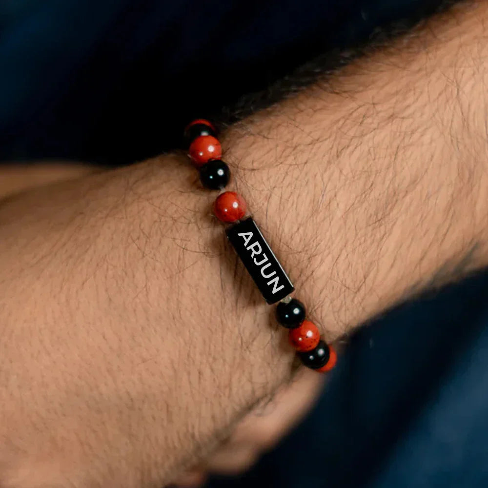 Personalized Jasper Onyx Bracelet | Lab Certified & Certified | Unisex
