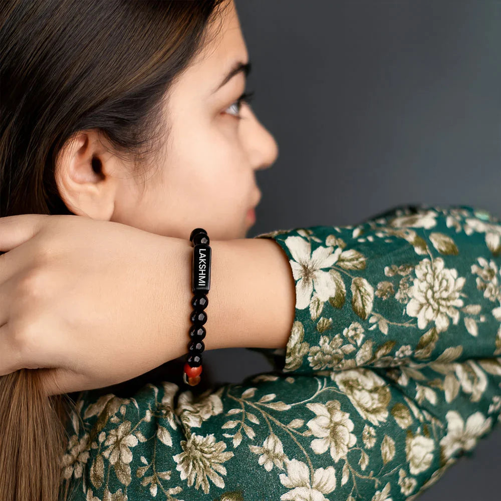 Personalized Guardian Black Onyx 11 Chakra Bracelet | Lab Certified & Certified | Unisex